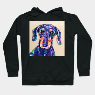 Daschund painting "Peanut" Hoodie